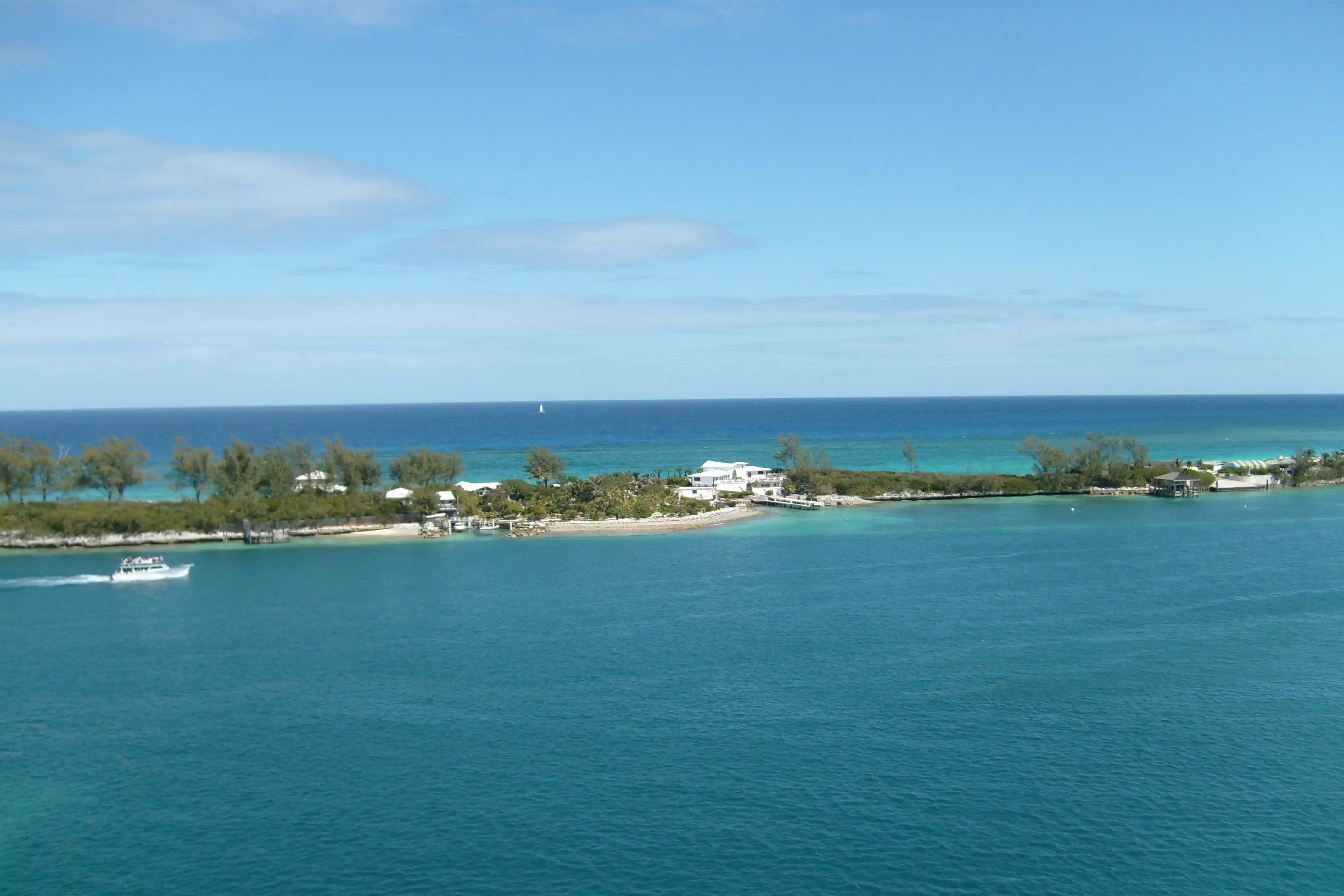 A small island in a tropical ocean