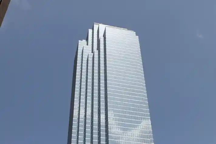 Mid size glass skyscraper