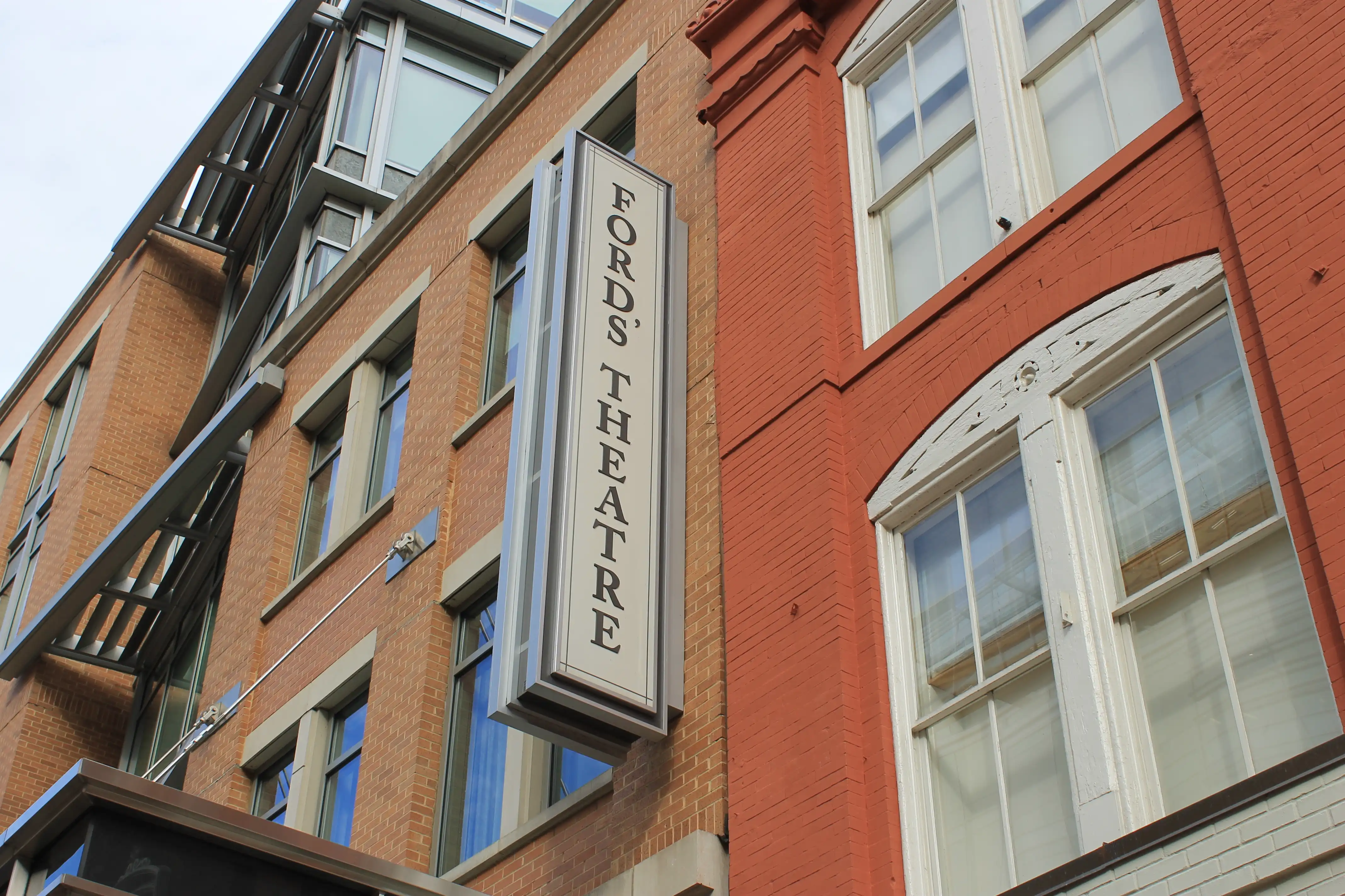 The Fords Theatre building sign