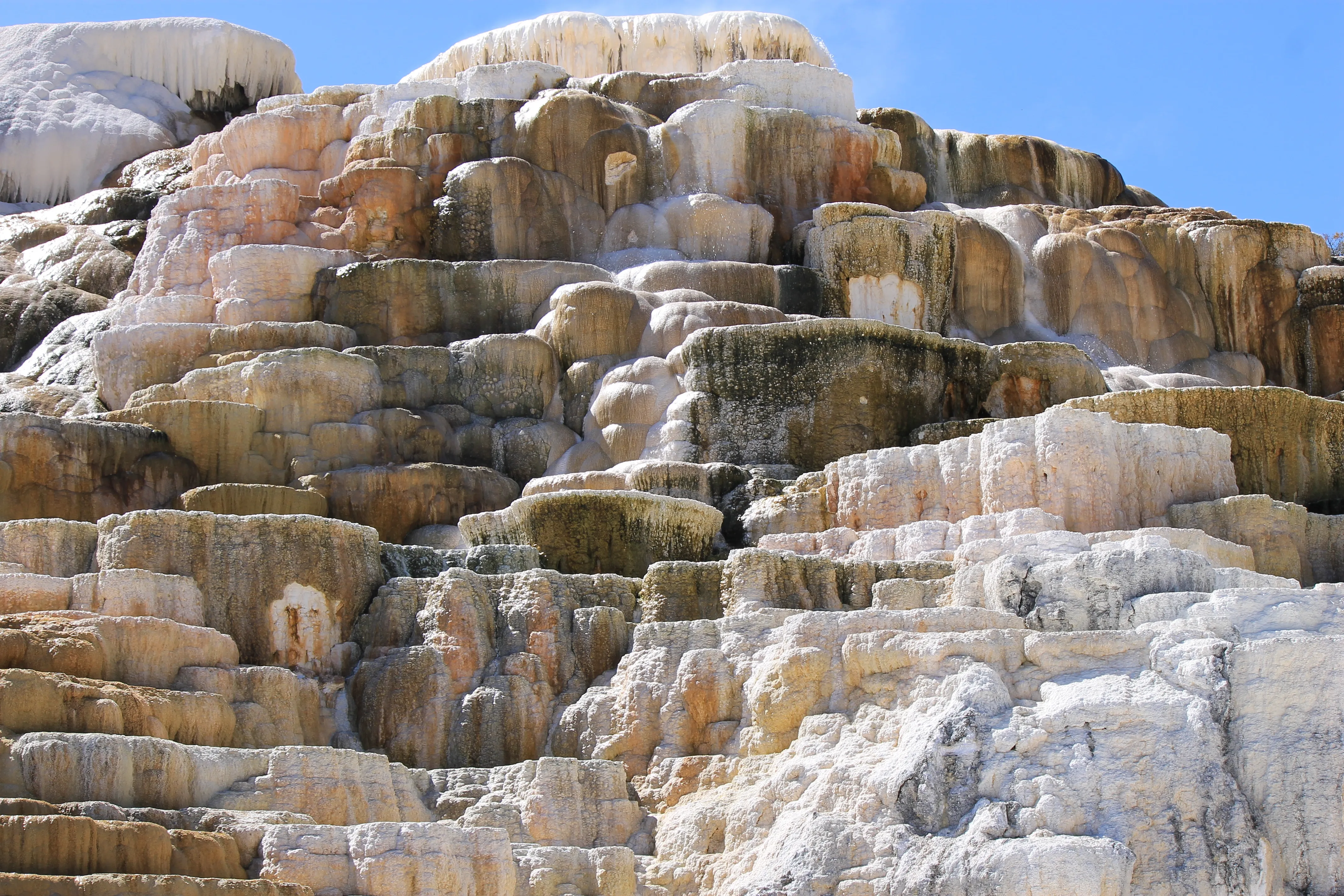 mineral or ice covered rocks